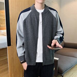 秋冬季外套男潮流韩版毛衣外穿针织衫男装开衫上衣DS842T图片