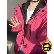 现货5W件冬季三防美式boxy解构连帽雪山冲锋衣棉衣男女棉服厚外套，男装夹克，电商A486-1