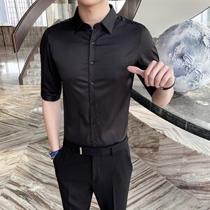 2021春夏短袖衬衫男七分袖衬衣中袖五分半袖A470-CS22-