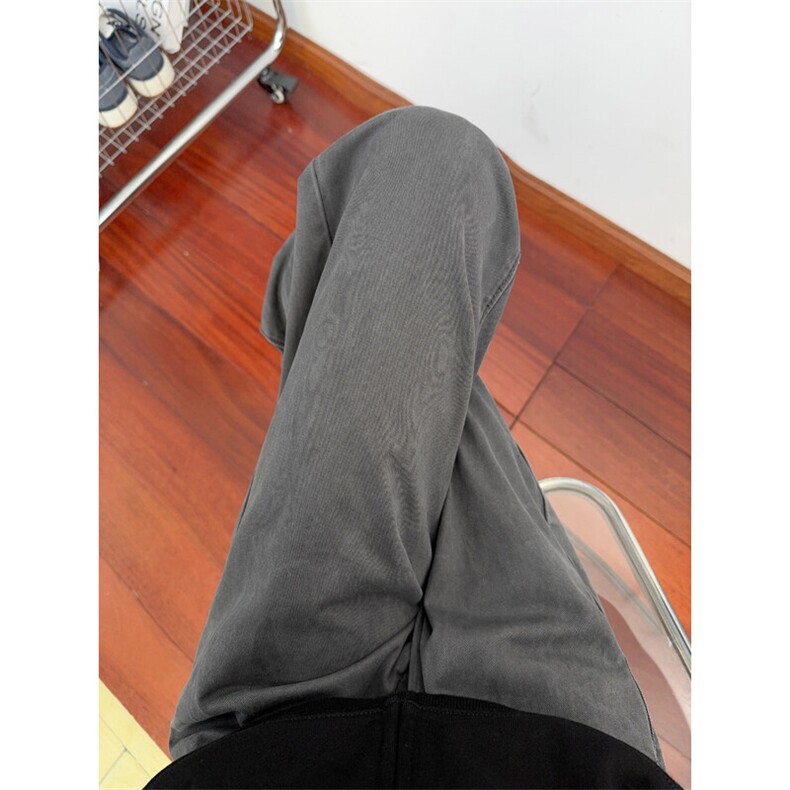 B221美式ins高街暗黑宽松直筒洗褪牛仔裤LK25432-特P45控78，男装牛仔裤，电商B221