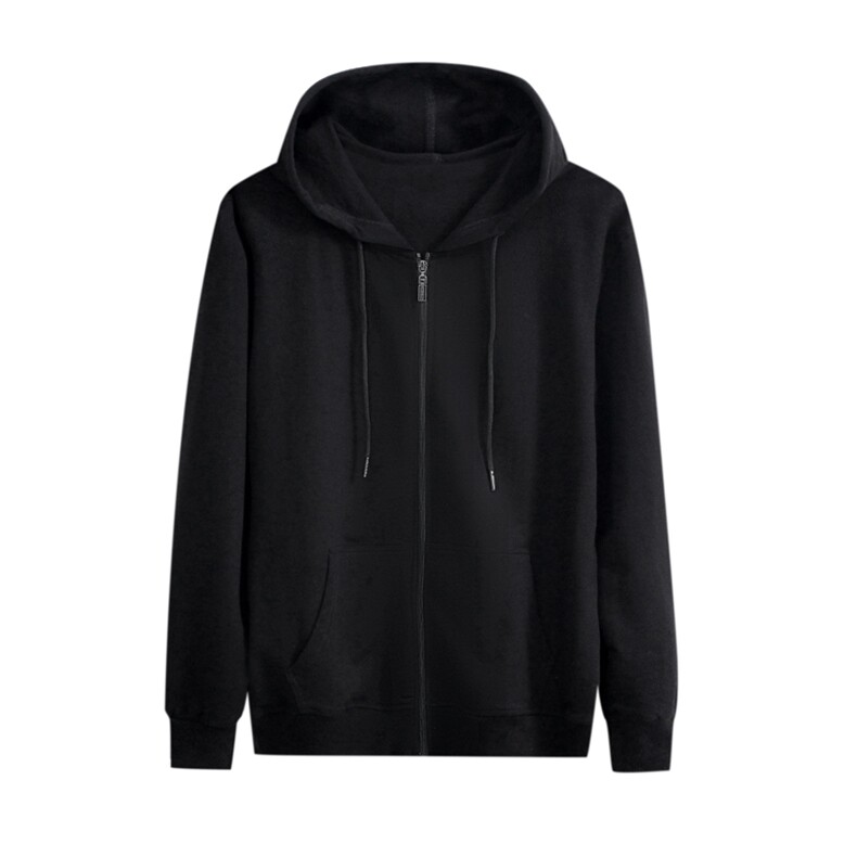 连帽开衫长袖情侣卫衣纯色大码纯棉情侣学生班服厂服外套P49,男装卫衣,星座217-4