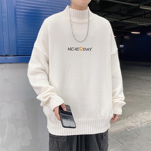 M18090-P45 加绒款-P65半高领毛衣男士大码针织衫男毛线衣男线衫图片