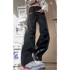 美式褶皱加绒伞兵工装裤男款防风阔腿弯刀裤ZK522常规P41加绒P47，男装工装外套，四季星座505