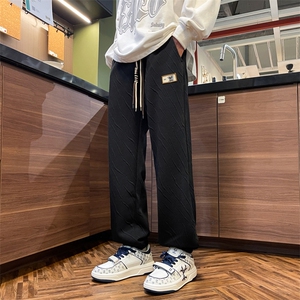 高街潮牌oversize休闲卫裤男款秋冬新款直筒运动长裤 K7577-P40图片