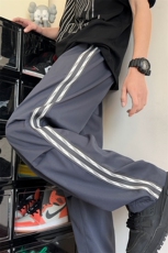 直播数据款春季新款撞色侧条纹伞兵裤宽松直筒休闲裤K505-P32，男装休闲裤，星座914-3