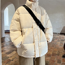 ！2023冬新款男士羊羔毛里面棉衣纯色保暖棉服外套MY100特P65，男装棉衣，电商B220