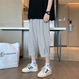 2023夏季新款休闲裤男潮牌裤子宽松薄款冰丝裤2077-特批20,男装休闲裤,星座718-1