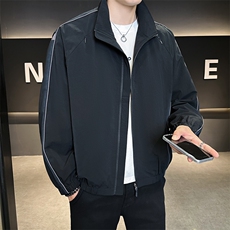 秋季夹克男2025新款宽松潮牌休闲立领男装外套A313-J112561-P130，男装夹克，电商A313