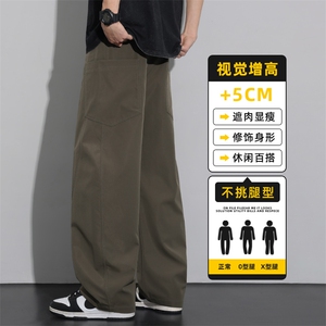 美式弯刀裤子男士新款宽松阔腿潮牌青少年运动休闲长裤Z2575-P45图片