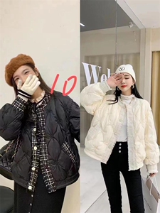 小香风羽绒服图片