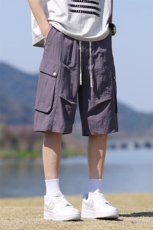 M-8XL夏季宽松大码冰感工装短裤五分裤XZ109-K2376-TP38-控59.9，男装牛仔裤，星座109