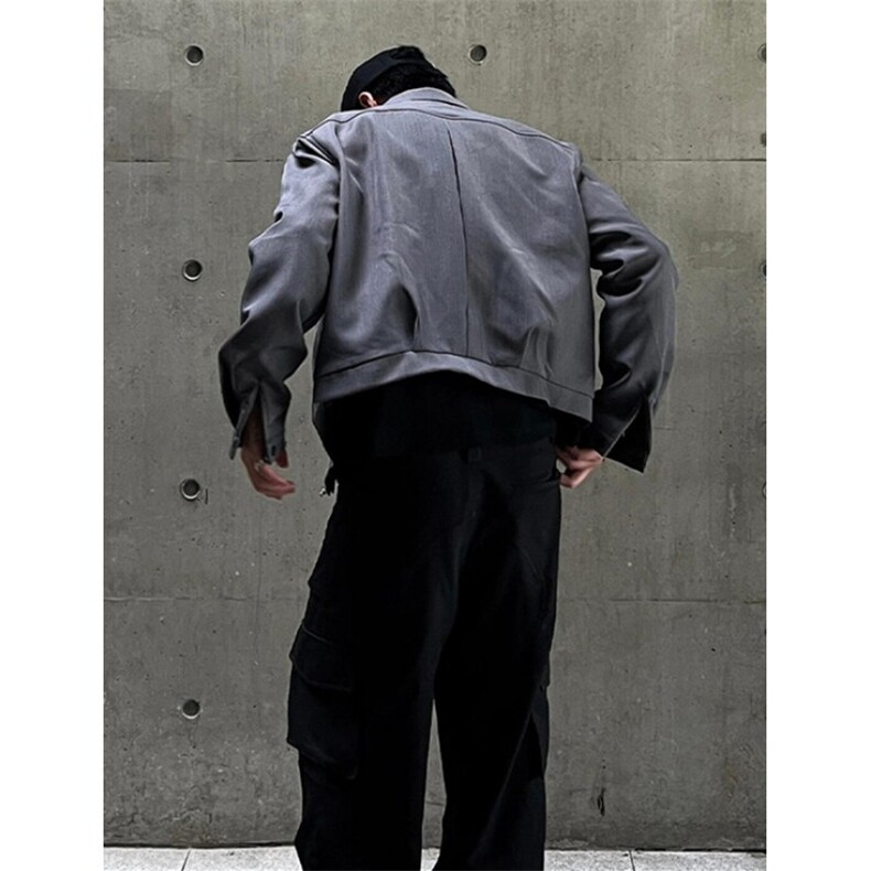 翻领飞行夹克男美式短款休闲外套上衣高级感2025春季JX96001,男装夹克,星座1116A（原606A-3）