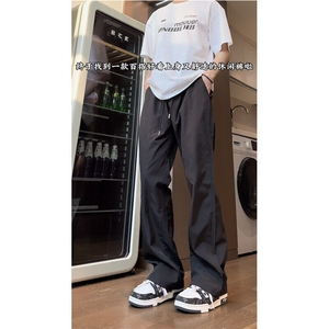 美式cleanfit斜切休闲裤男夏季伐木直筒工装裤百搭裤子LA7233-P36图片