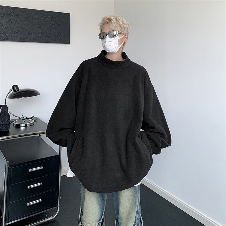 秋冬款男卫衣摇粒绒中领割袋宽松打底外套WY92P45,男装卫衣,星座1013-1