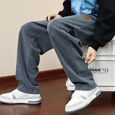 灯芯绒加绒卫裤男冬季加厚宽松垂感休闲裤K02818-P43加绒P50，男装休闲裤，星座308B-2