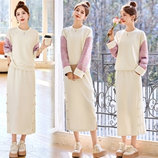 新中式休闲运动套装春季2025新款超火两件套小个子卫衣一整套现货，女装运动套装，一安秀