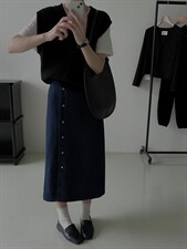 韩系牛仔半裾，颜色版型爱了,其它,SPARKS OF FIRE