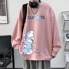 麂皮绒卫衣男大码重磅长袖t恤男JW81432-P35，男装T恤，电商A040