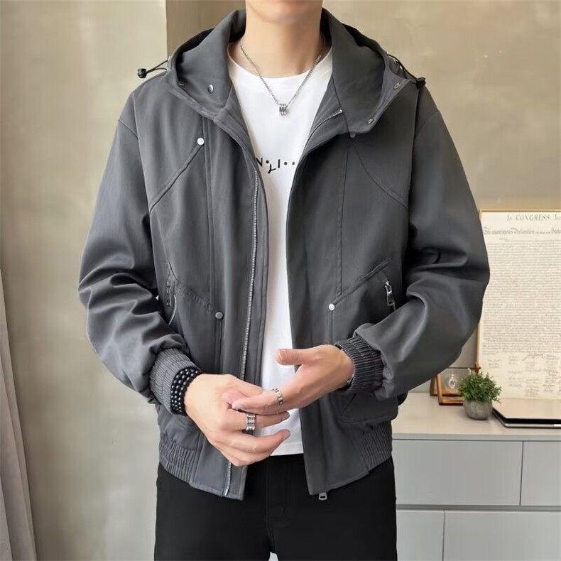 男装2025新款外套男春秋款潮流时尚帅气上衣高端工装青年夹克衣服,男装夹克,星座1210-1