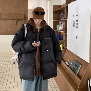 冬季立领印花羽绒服男情侣款加厚羽绒衣外套潮流A266-YR01-P110图片