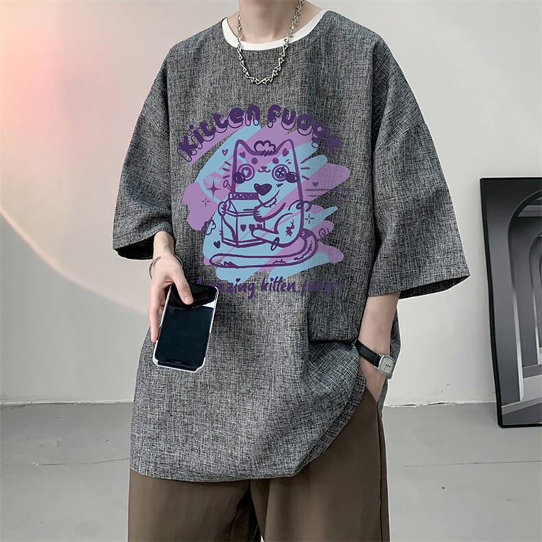 风复古亚麻短袖男棉麻t恤男半袖ZT71317-P35,男装T恤,电商A040