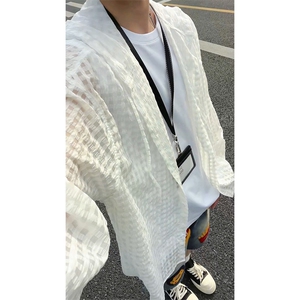 冰丝防晒夏季轻薄透气速干连帽衬衫休闲情侣装外套C2254-特价P42