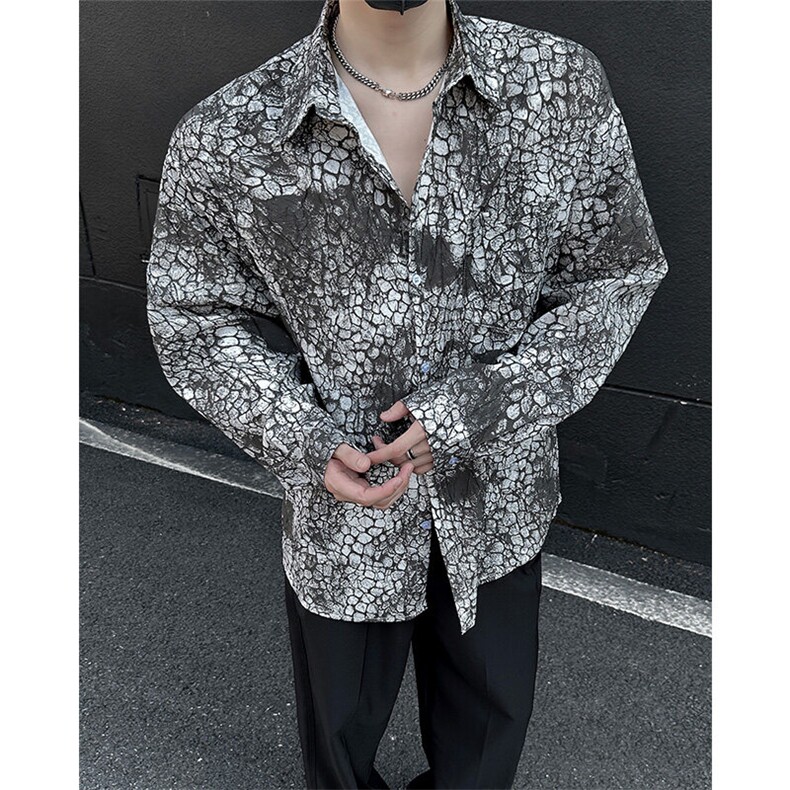美式高街宽松衬衫潮流休闲上衣A086-CS2203-P40,男装衬衫,电商基地A086