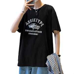 夏季新款港风条纹T恤宽松落肩T恤（现货）DS-C407-T230-P30图片