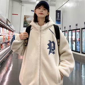 2024冬上新中性加绒加厚棉衣羊羔绒连帽外套男女 987-P110控价158图片