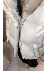 男女情侣立领棉衣PU皮短款棉服加厚保暖美式棉袄外套MF3667-特P85，男装棉衣，电商B295