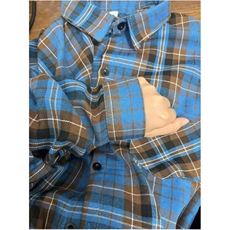 vintage蓝色格子衬衫女春秋新款复古百搭休闲宽松外套上衣CA213，男装衬衫，星座1116A（原606A-3）