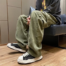 春秋季工装迷彩裤男直筒潮牌ins休闲高街美式痞帅长裤子k5732-p45，男装工装外套，星座1008-1