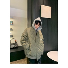 学院风时尚百搭棉服外套男女冬季新款撞色拼接潮流加厚保暖棉衣，男装棉衣，星座506A