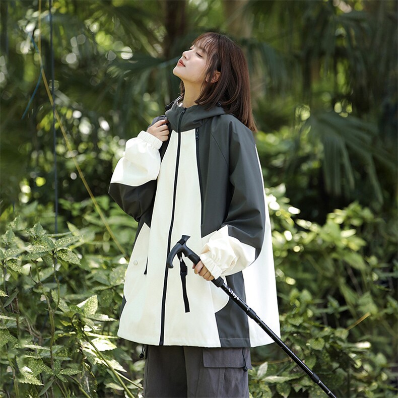 815A-MJ78312-75特春秋装新品拼色户外登山服三防冲锋衣外套女模，男装夹克，星座815A