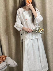 苎绣花上衣~裤，其它，依姿黛