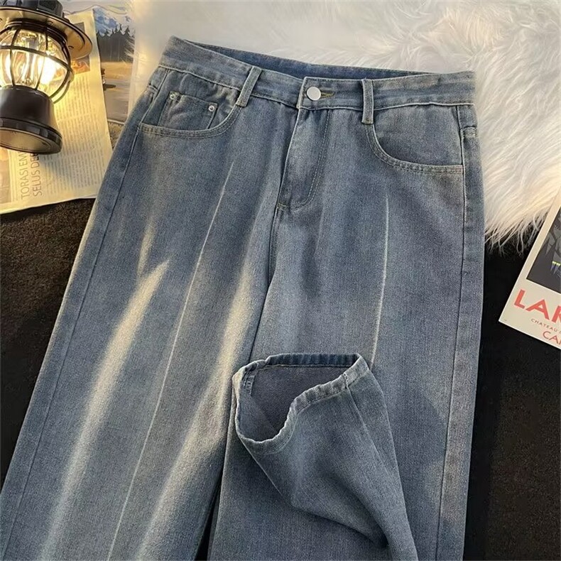 美式牛仔裤男春秋新款休闲直筒裤N6011P36图片