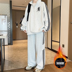 加绒卫衣卫裤2025冬季新款男士休闲大码卫衣加绒TZ597，男装休闲裤，星座1816-1（原1210-1）