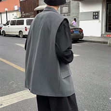 西装马甲男英伦港风宽松韩版休闲百搭帅气西服无袖外套MJ116-P45，男装背心/马甲，星座1008-1