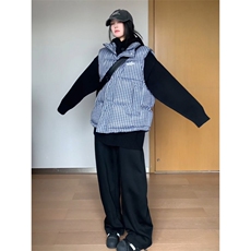 【有货】JK948CC-P75格子马甲棉服男女加厚保暖背心外套，男装背心/马甲，星座1007（原301D）