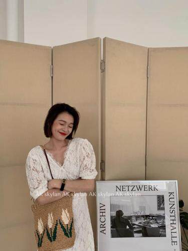 夏季蕾丝连衣裙，女装连衣裙，AKSKYLAN(6F)