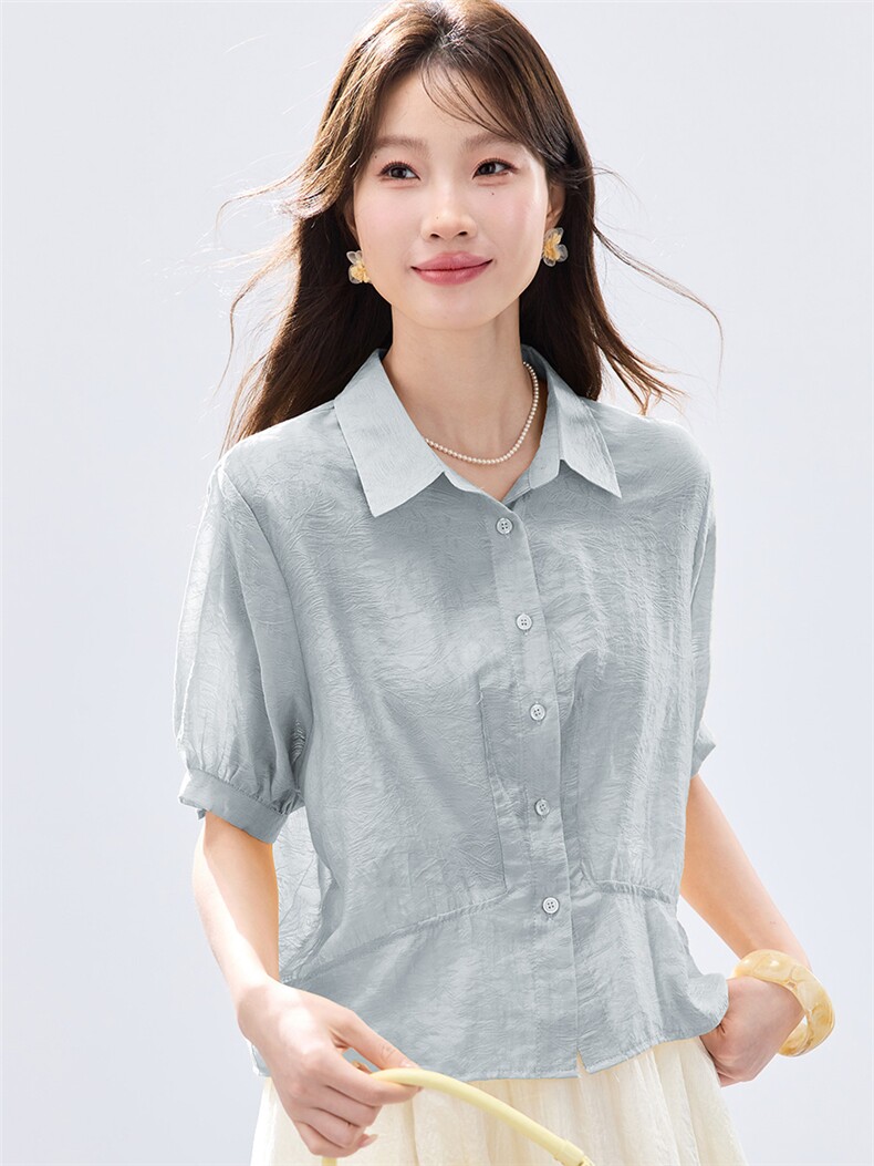 现货2026夏装新款透气亲肤舒适女士衬衣上衣,女装衬衫,木子恋