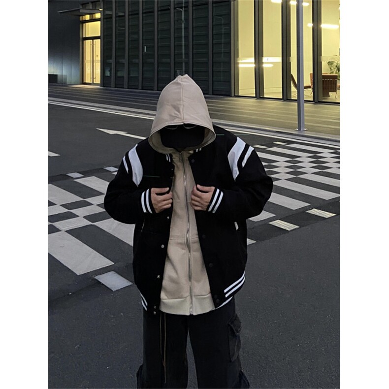 棒球服夹克男女韩版潮流高街帅拼色宽松2025秋冬ins外套WT001-P55,男装夹克,星座412-1