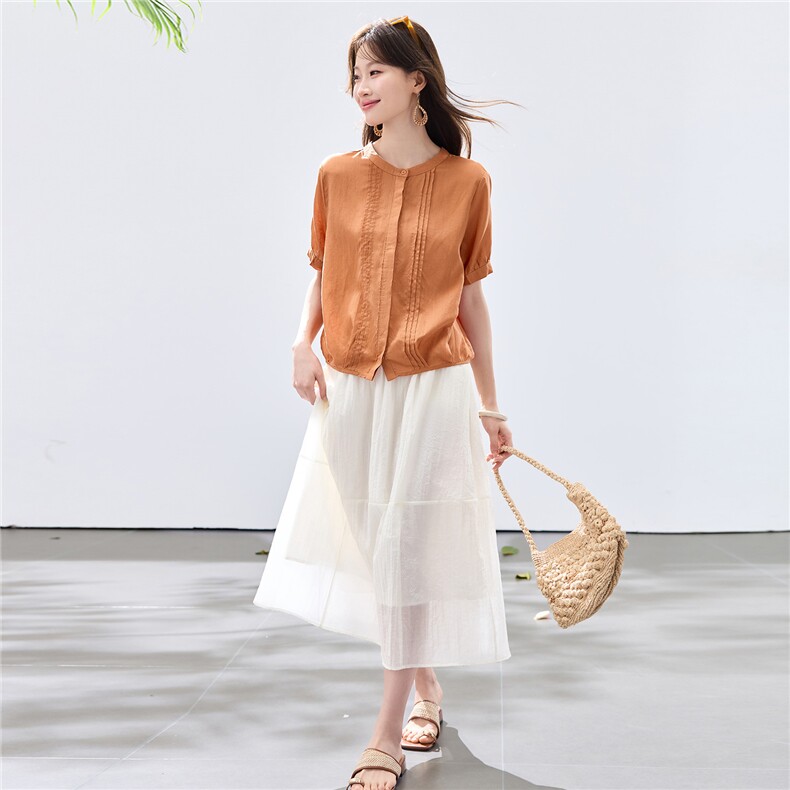 现货新款2026夏装文艺风女士两件套套装,女装套装/套裙,木子恋