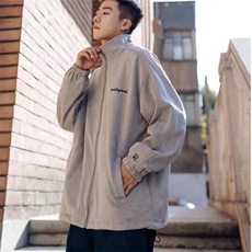 夹棉麂皮绒立领宽松ing百搭外套男士衣服日系夹克外套W629，男装夹克，星座1116A-1（原606A）