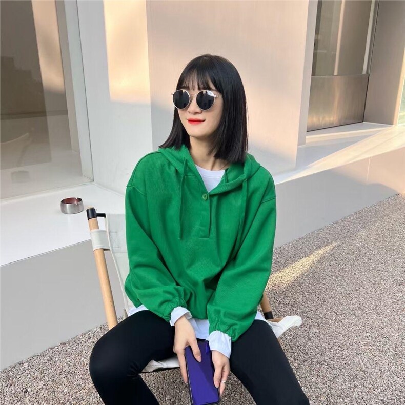 带帽卫衣，女装卫衣/绒衫，一颗柠檬