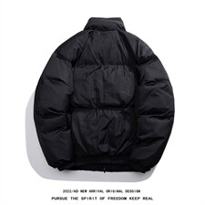 白底白鸭绒冬季ins潮字母加厚保暖立领羽绒服外套YR231P195控258，男装羽绒服，电商A247-1