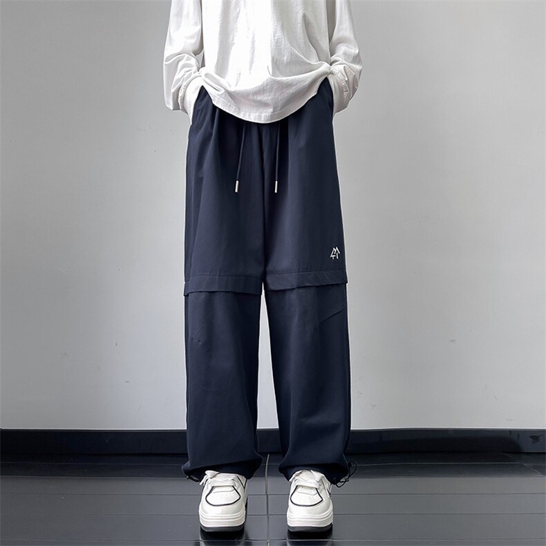 秋冬男休闲裤拼接图案印花抽绳束脚长裤H087P40,男装休闲裤,星座1013-1