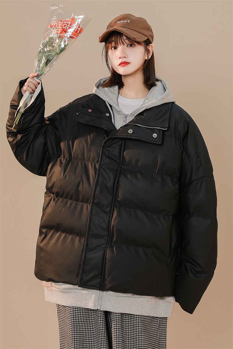 冬季保暖PU皮棉服男女宽松连帽棉衣棉袄外套225-2-20503-P110,男装棉衣,星座225-2