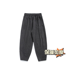 白底平铺冬季加厚抗起球呢料哈伦裤宽松大码萝卜裤小脚男872-P65，男装休闲裤，电商C305A