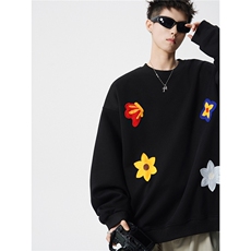 WY5530-P40特加绒P45特大码刺绣高品质华棉重磅卫衣，男装卫衣，电商D232